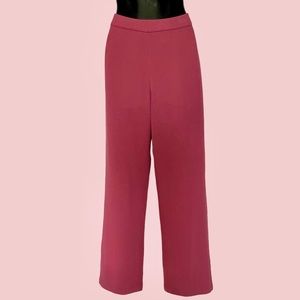 Women's St John Collection Parisian Pink Santana Knit Wide Leg Pants  Size 2